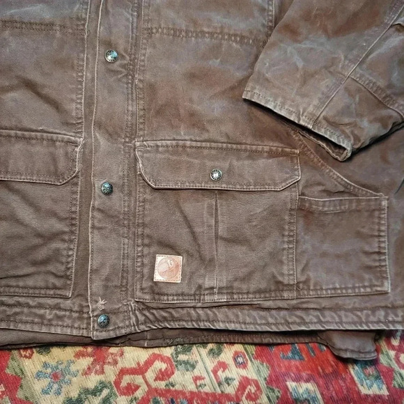 Mens Berne Workwear Washed Contractor Coat - Picture 4 of 5